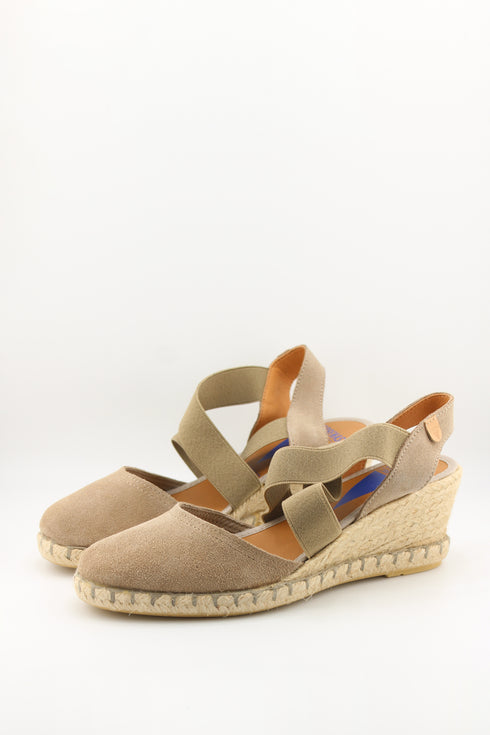 Verbenas Espadrille Wedge Sandals with Elastic Straps